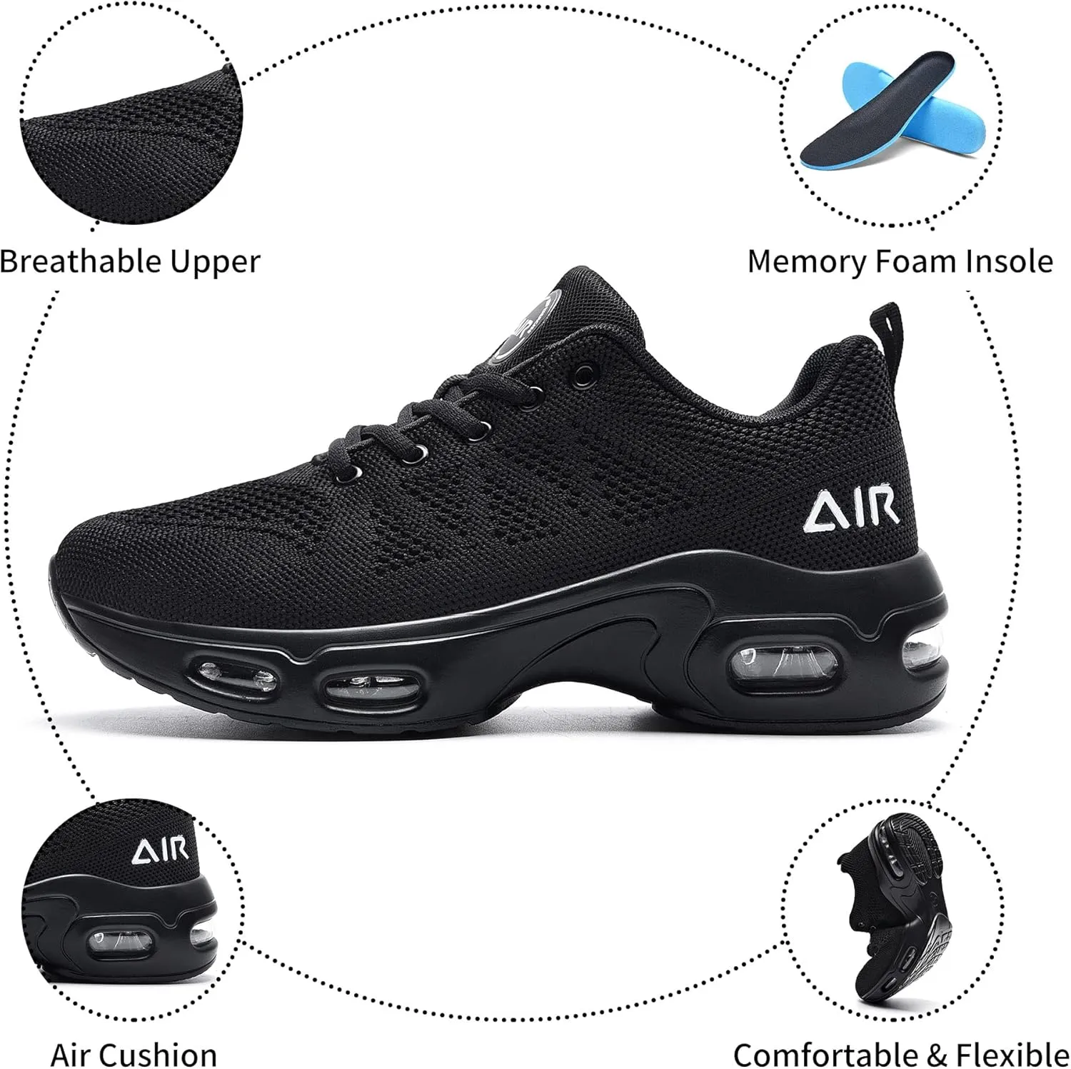 Womens Air Running Shoes Walking Tennis Fashion Sneakers Casual Comfortable Breathable Jogging Shoes