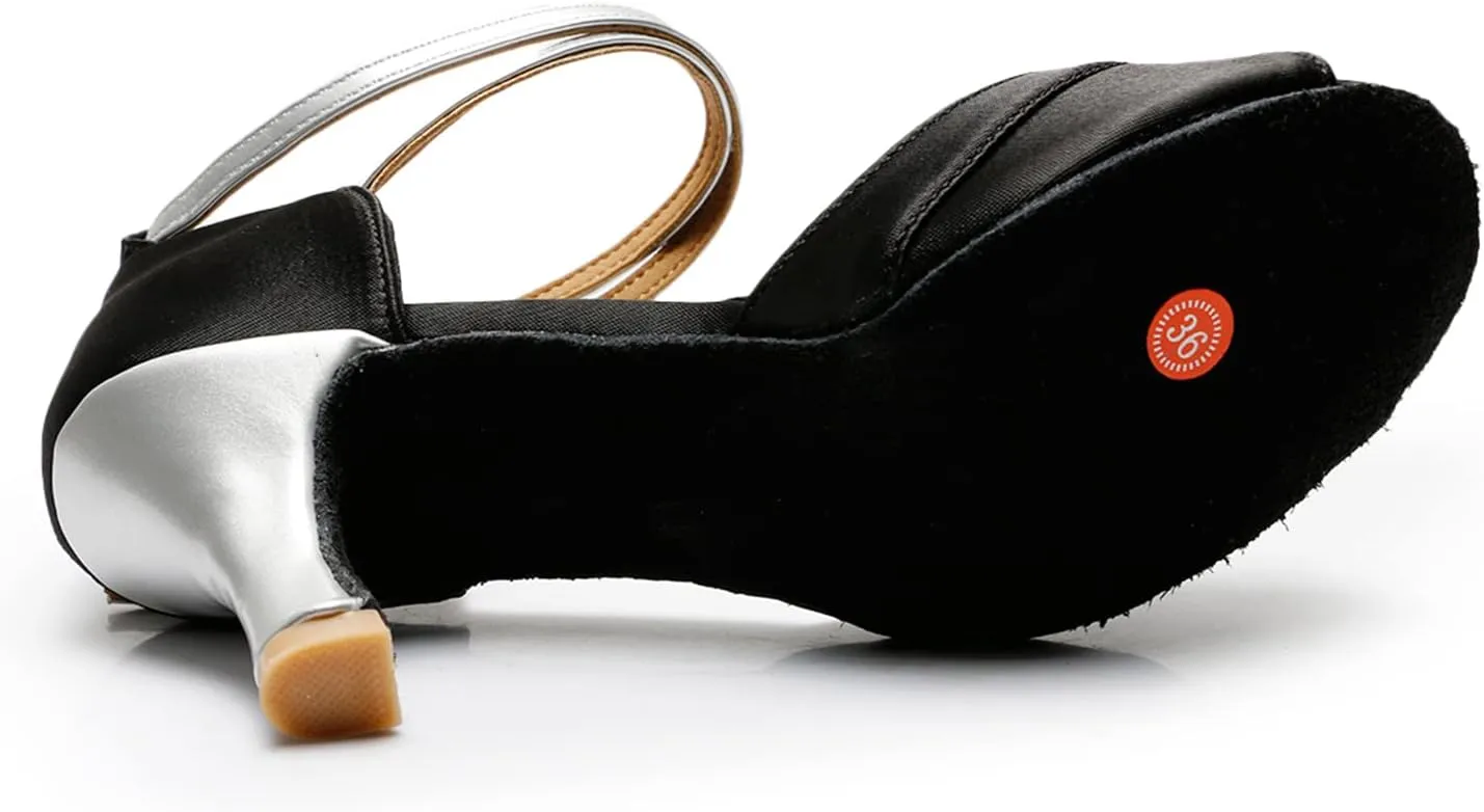 Women's Latin Shoe Girls Open Toe Ballroom Dance Shoes Comfortable Waltz Salsa Performance Dancing Sandals