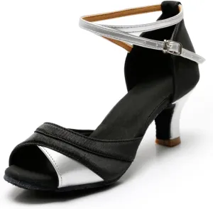 Women's Latin Shoe Girls Open Toe Ballroom Dance Shoes Comfortable Waltz Salsa Performance Dancing Sandals
