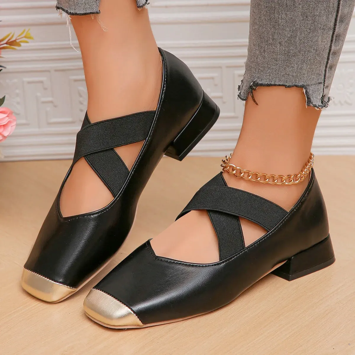 Women's Leather Mary Janes Flats
