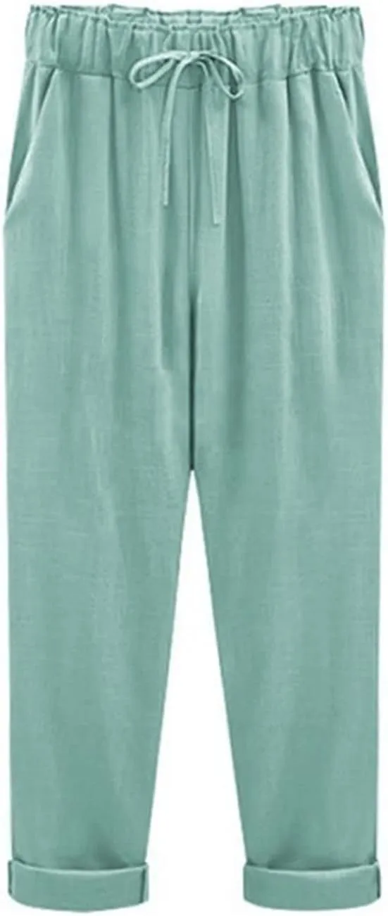 Women's Pants Casual Spring Summer Loose Cotton Overalls Pants Wide Leg Pants Harem Pant Female Trousers Candy Color