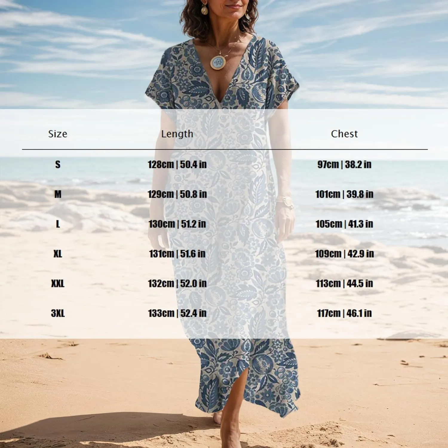 Women's Summer Boho Floral V-Neck Short Sleeve Maxi Dress Casual Loose Slit Hem Beach Vacation Tshirt Dress