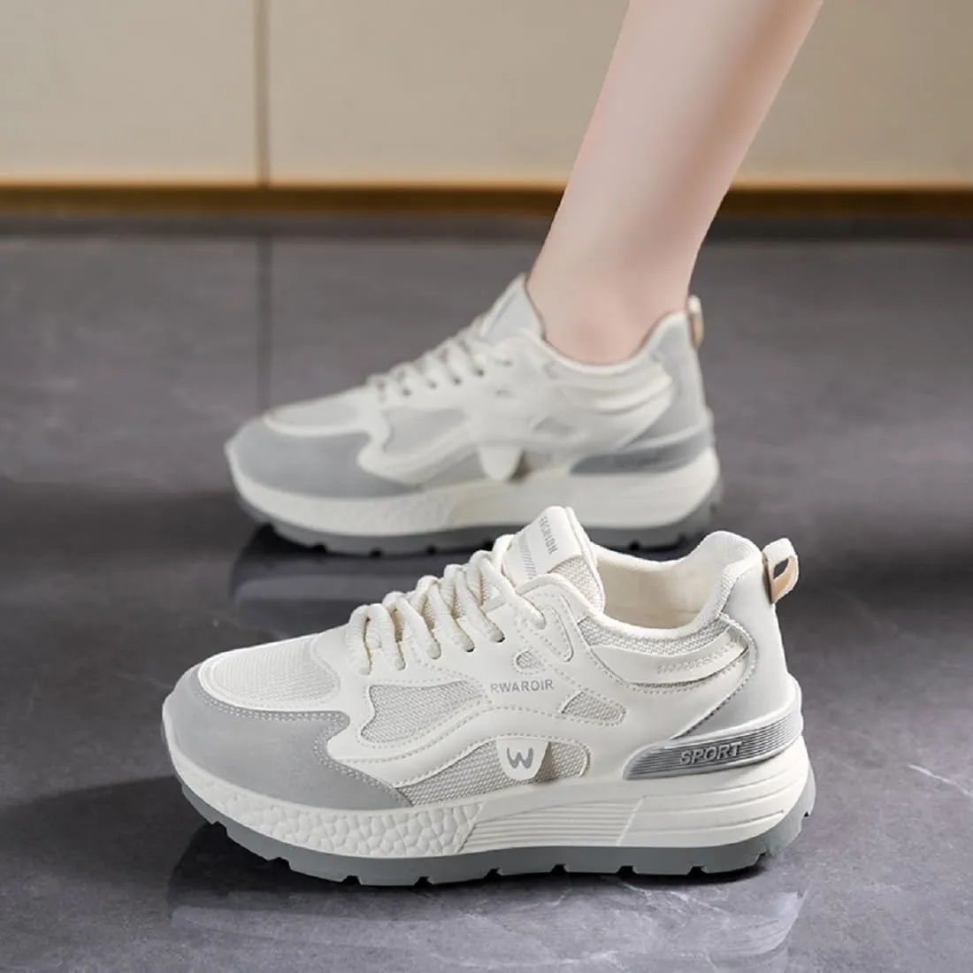 Women's Walking Shoes Lightweight Breathable Running Shoes Non Slip Athletic Fashion Sneakers Mesh Workout Casual Sports