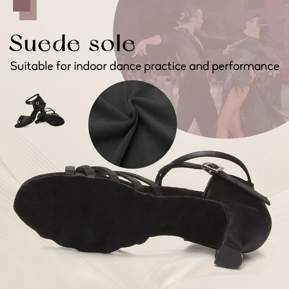 YKXLM Ballroom Latin Dance Shoes for Women Salsa Tango Practice Dancing Shoes 2 Inch Heel