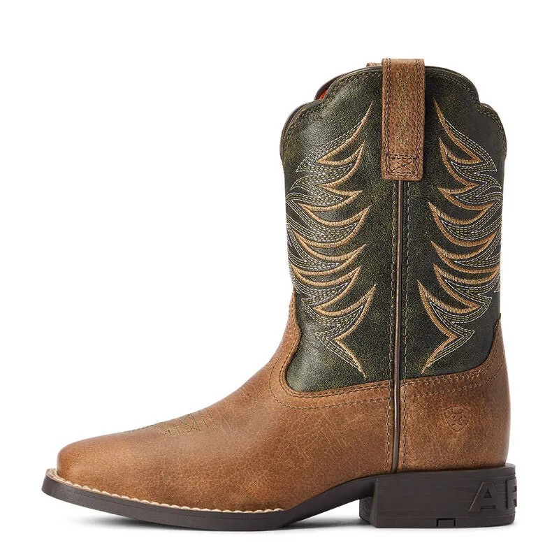 YOUTH FIRECATCHER WESTERN BOOT ALFALFA BROWN