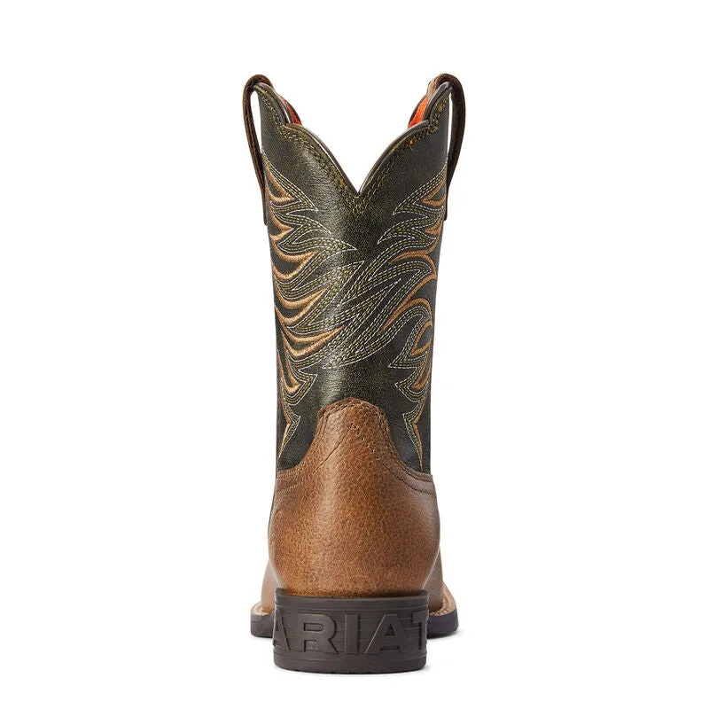 YOUTH FIRECATCHER WESTERN BOOT ALFALFA BROWN