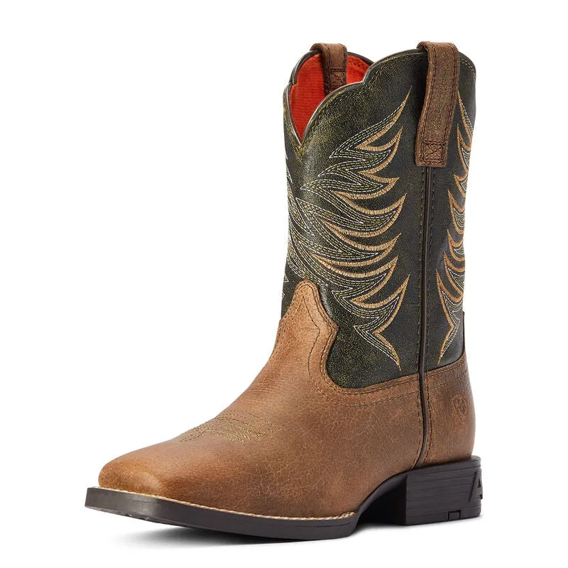 YOUTH FIRECATCHER WESTERN BOOT ALFALFA BROWN